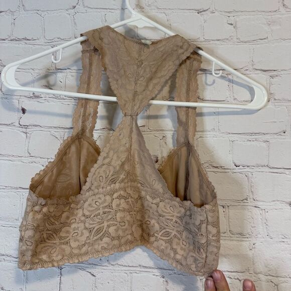 Free People Intimately Galloon Racerback Bralette Nude Size Medium - Picture 5 of 6